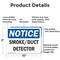 Signmission Smoke Duct Detector, 10 in W x Rectangle, Aluminum OS-2PACK-NS-A-710-L-18349 - alternate 4